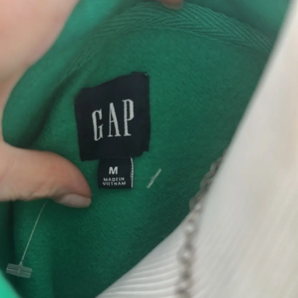 GAP Bright Green Vintage Cropped Drop Shoulder Hoody, Medium, Like New - Picture 7 of 10